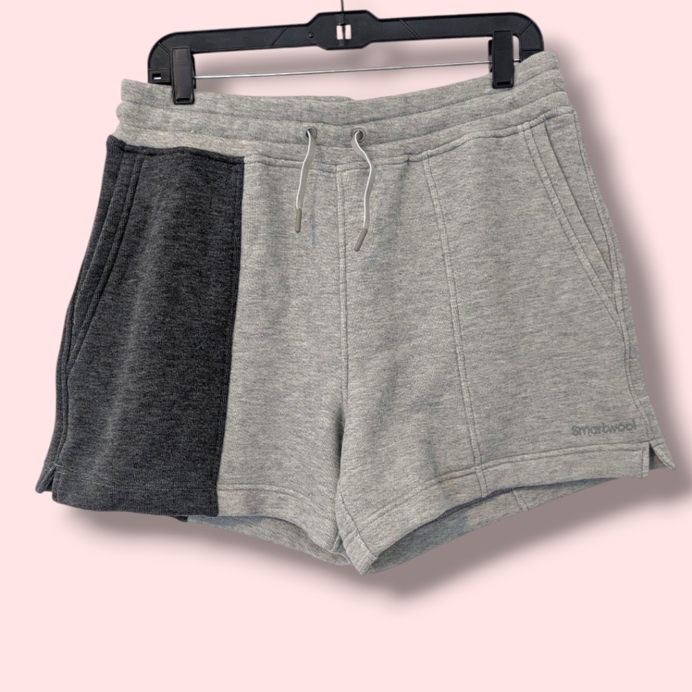 Smartwool Grey Two-Tone Relaxed Drawstring Recycled French Terry Knit Short LG